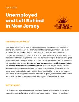 Unemployed and Left Behind in New Jersey